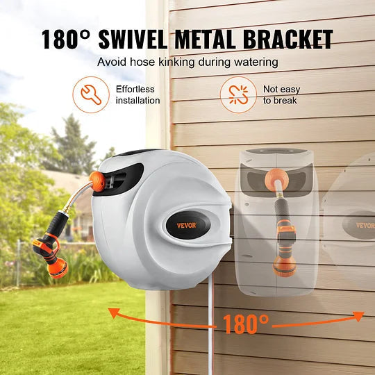 🌱 Auto-Retract Garden Hose Reel