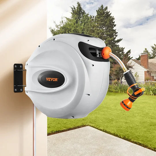 🌱 Auto-Retract Garden Hose Reel