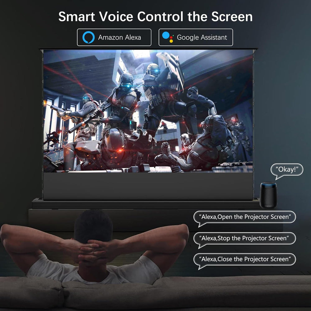 🎥 CineView™ Smart Projector Screen – Instant Setup, True Theater Vibes