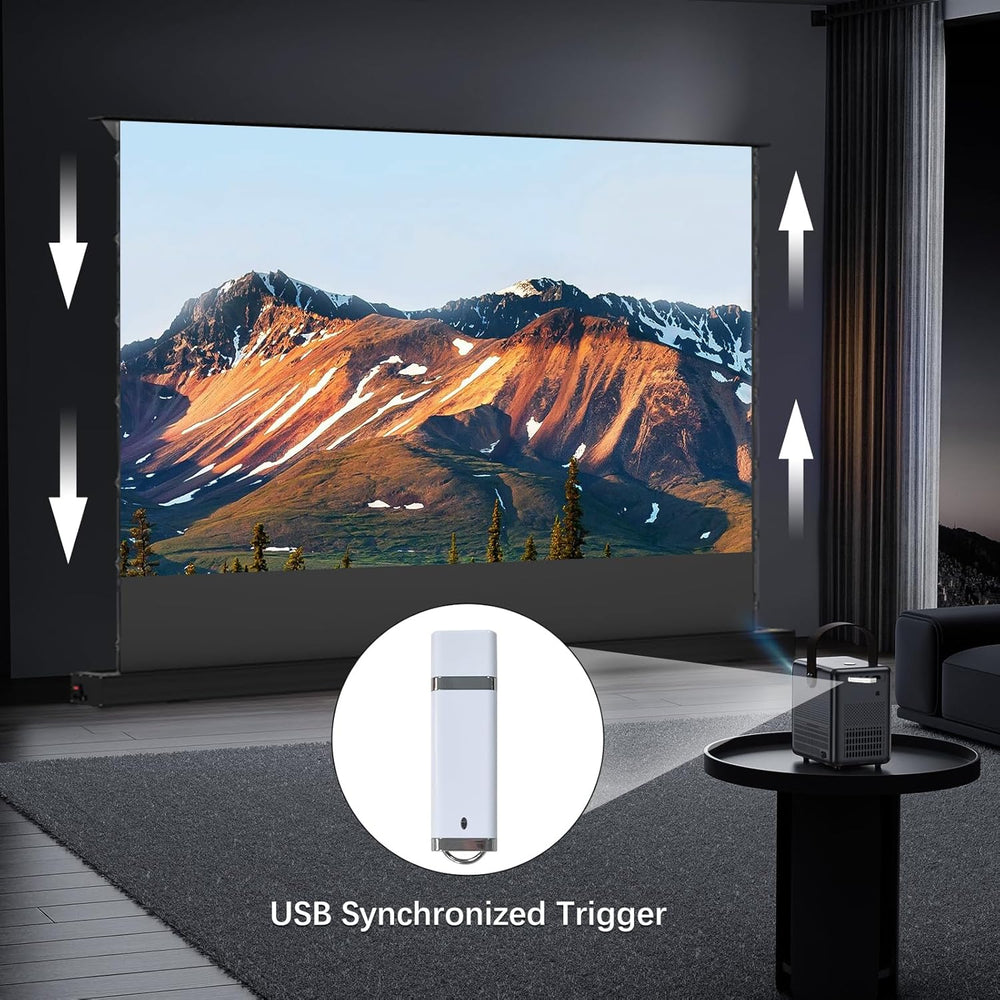 🎥 CineView™ Smart Projector Screen – Instant Setup, True Theater Vibes