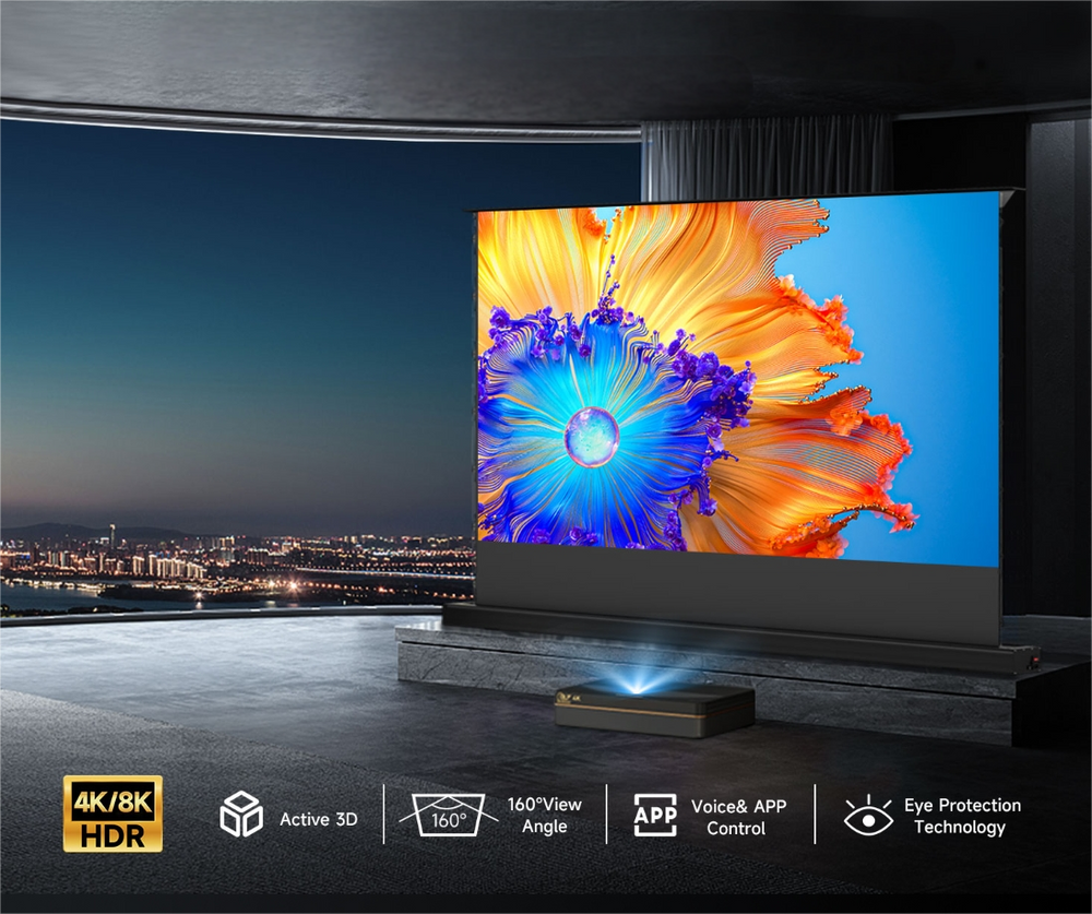🎥 CineView™ Smart Projector Screen – Instant Setup, True Theater Vibes