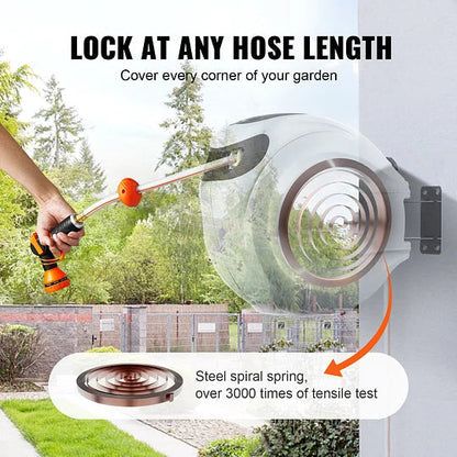 🌱 Auto-Retract Garden Hose Reel